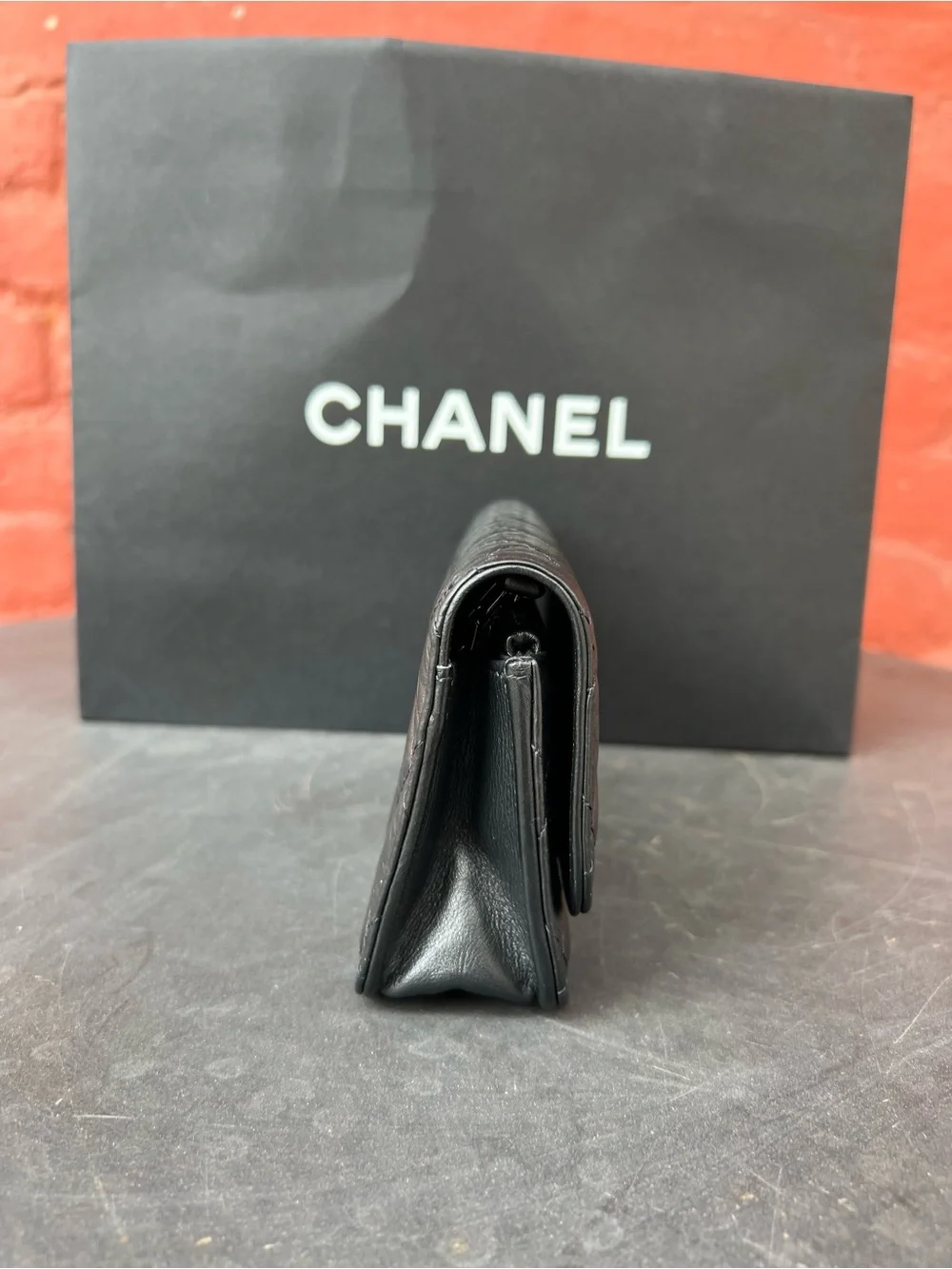 CHANEL 2.55 Phone Holder So Black Crossbody (Authentic)